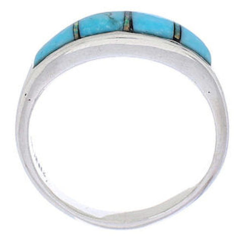 Southwest Opal And Turquoise Sterling Silver Ring Size 8-1/4 CX50623